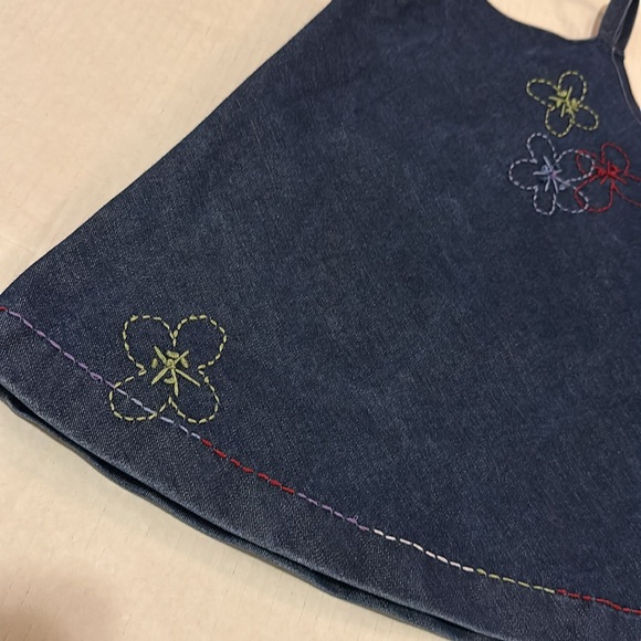 Baby Gap Y2K Floral Embroidered Denim Jumper size 12-18 months - Picture 3 of 15